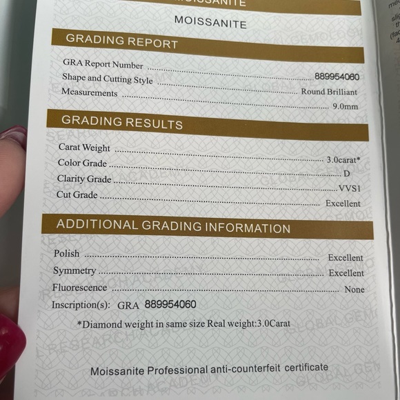 ❗️SOLD❗️3 CT Moissanite Ring - Picture 7 of 7